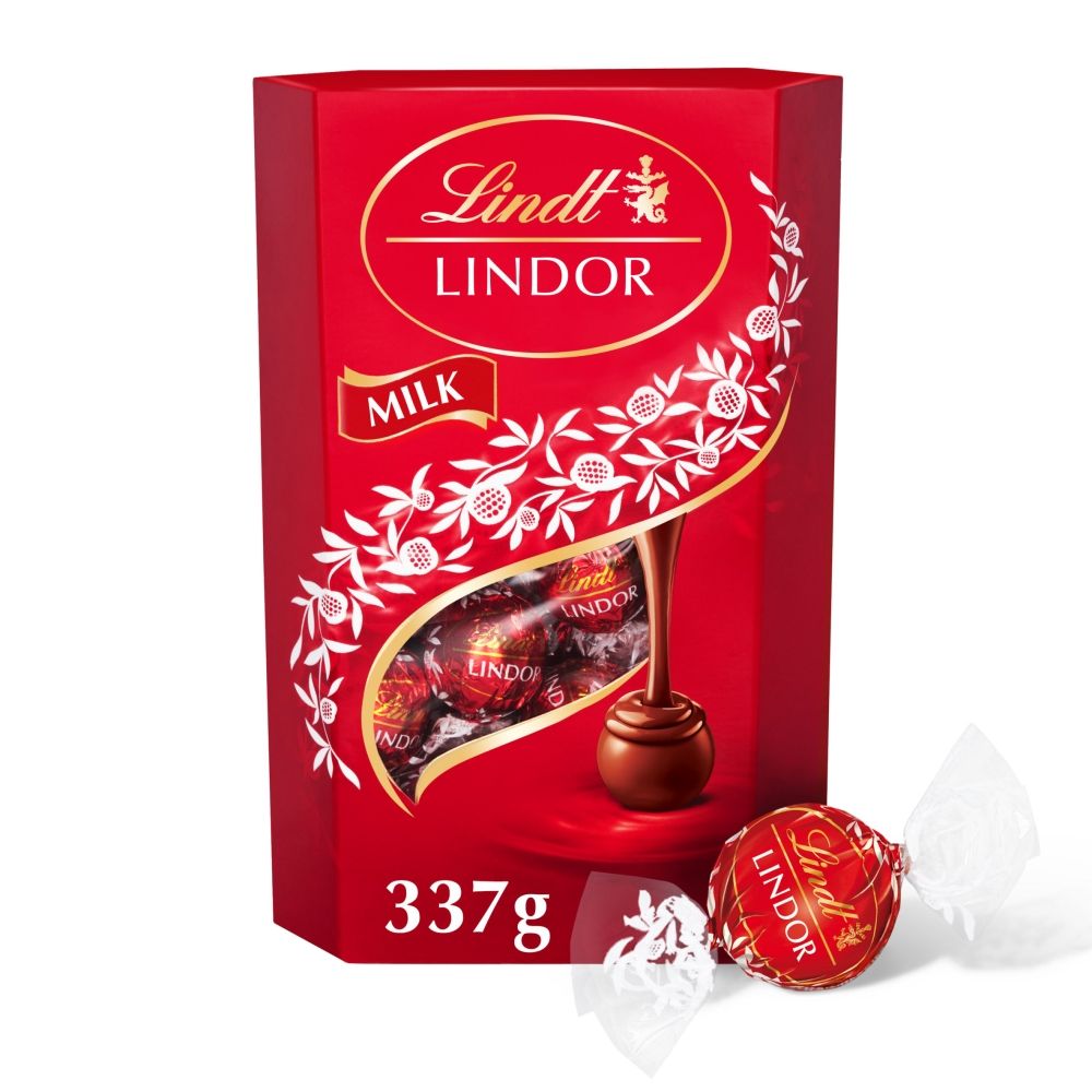 Lindt Lindor Milk Chocolate Truffles Box - Chocolat de Noël - 337g