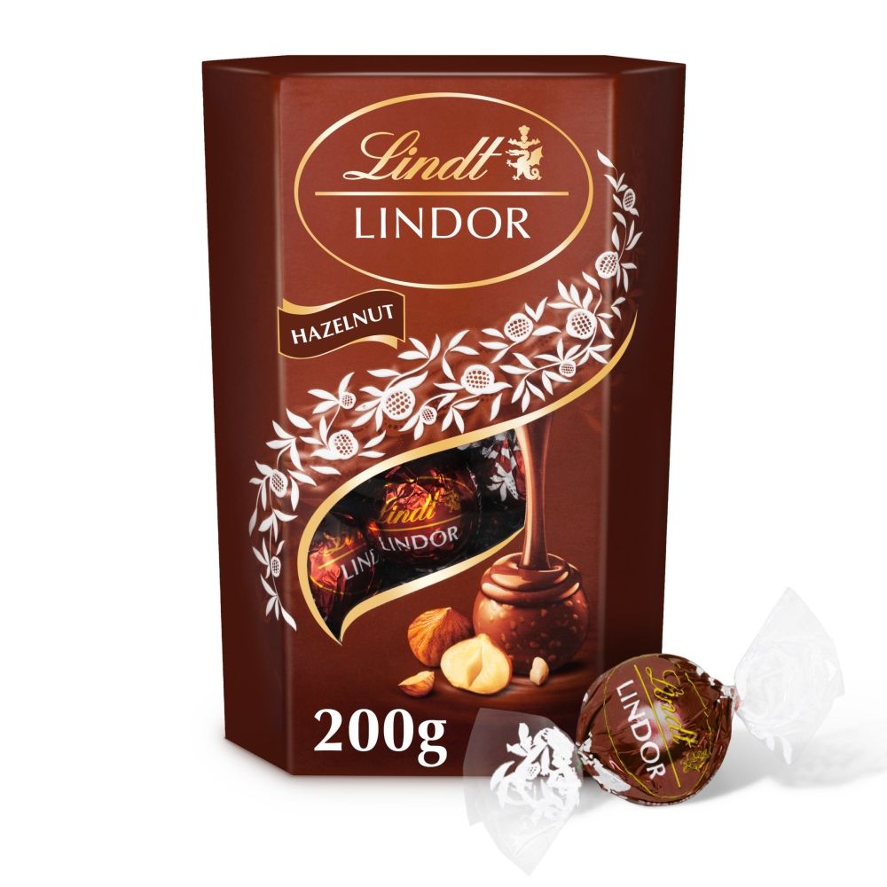 Lindt Lindor Hazelnut Truffles Chocolate Truffles - Chocolat de Noël - 200g