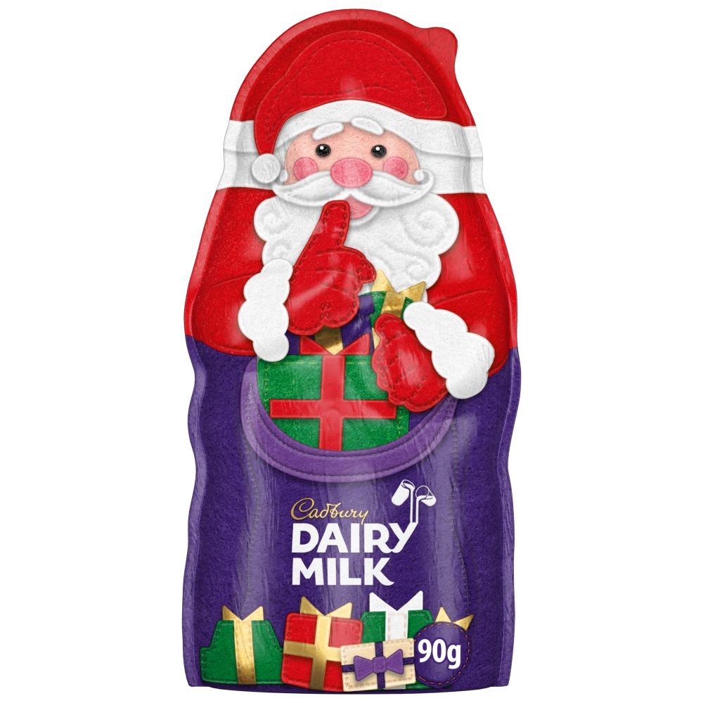 Cadbury Dairy Milk Chocolate Hollow Santa - Chocolat de Noël - 90g