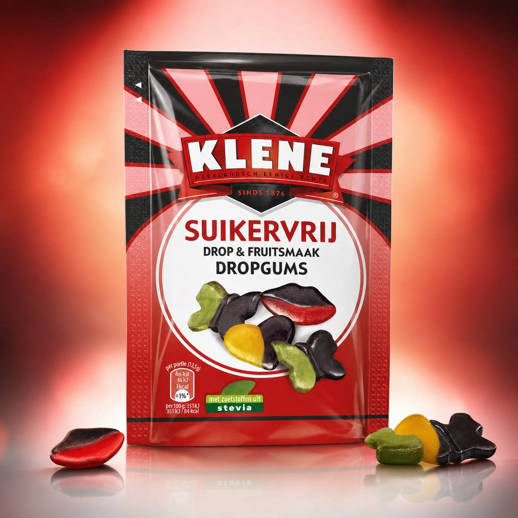 Gommes Réglisse à la Stévia sachets - Klene - 12x110g