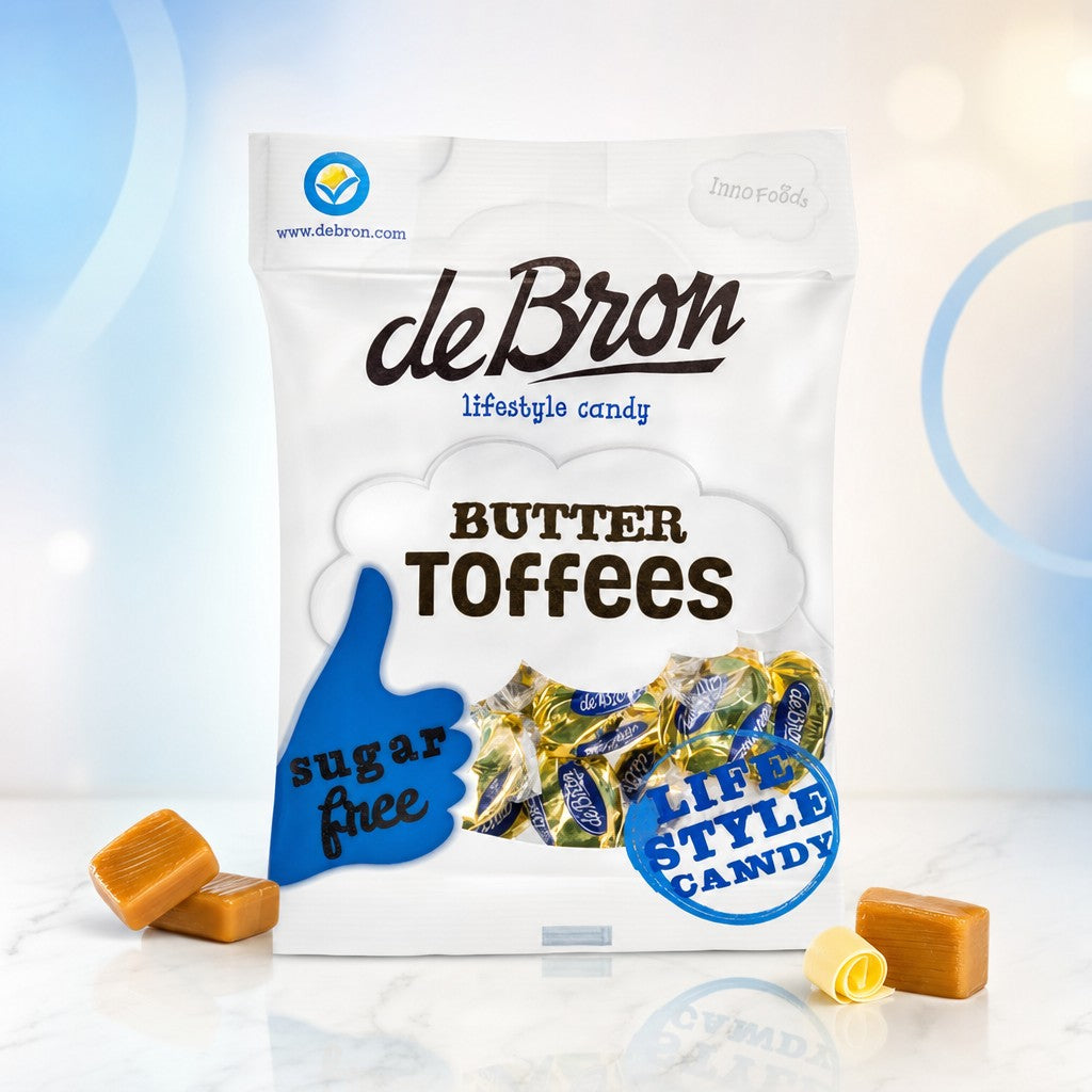 Caramels au Beurre sans sucre sachets - De Bron - 12x70g