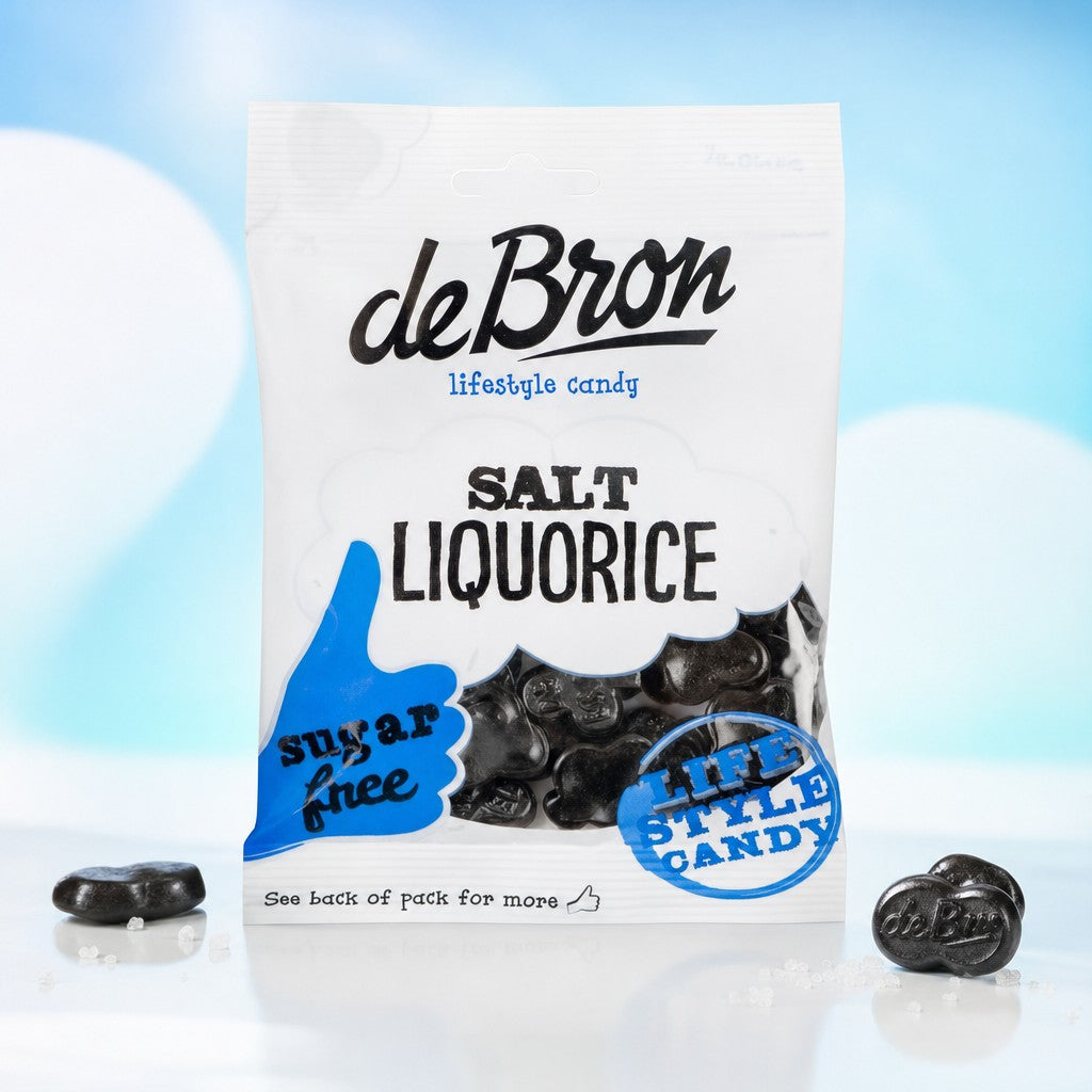 Réglisse Salée sans sucre sachets - De Bron - 12x100g