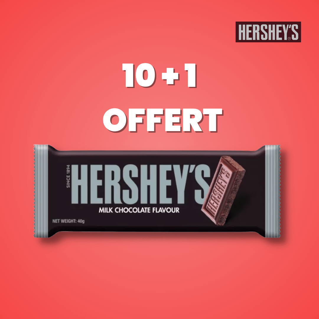 Hershey's Milk Chocolate 36x43g | Anti-Gaspi (DDM Dépassée) 10+1 OFFERT