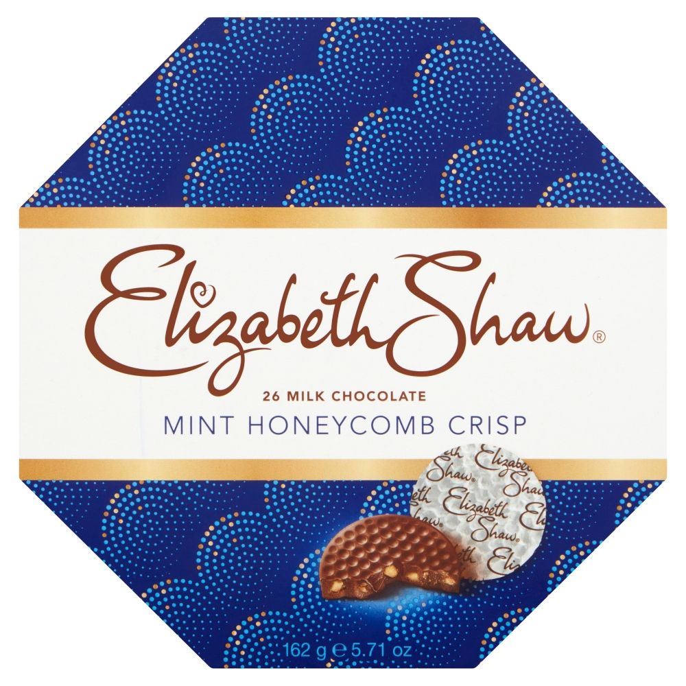 Elizabeth Shaw 26 Milk Chocolate Mint Honeycomb Crisp - Chocolat de Noël - 162g