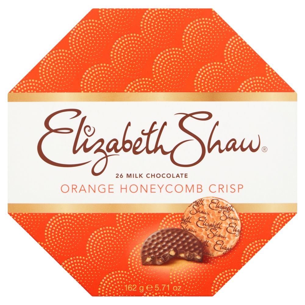 Elizabeth Shaw 26 Milk Chocolate Orange Honeycomb Crisp - Chocolat de Noël - 162g