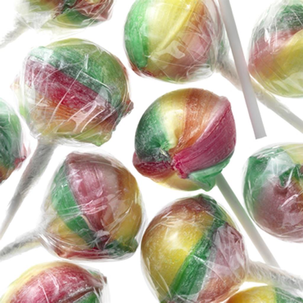 Sucettes Maxi Arc-en-ciel - Confiserie Thijs - 100 pièces