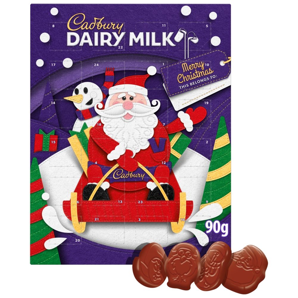 Cadbury Dairy Milk Christmas Chocolate Advent Calendar - Chocolat de Noël - 90g