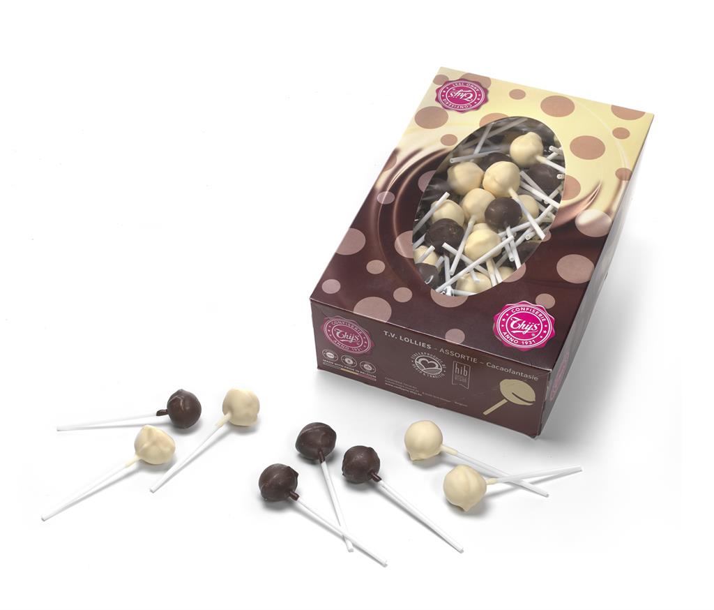 Sucettes TV assorties - Confiserie Thijs - 120 pièces