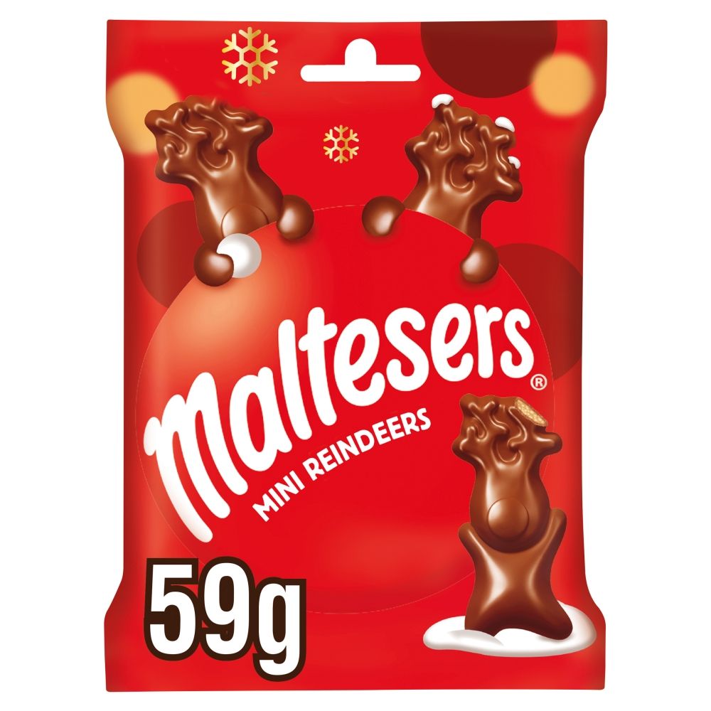 Maltesers Mini Reindeers Bag - Chocolat de Noël - 24 x 59g (1,42kg)