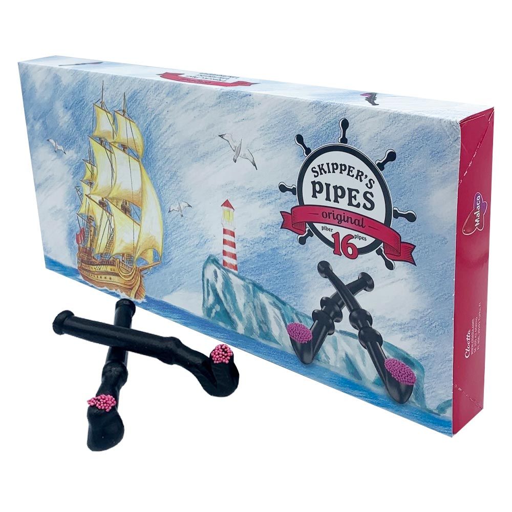 Skippers Original Liquorice Pipes 16 Pack - Bonbons de Noël - 272g