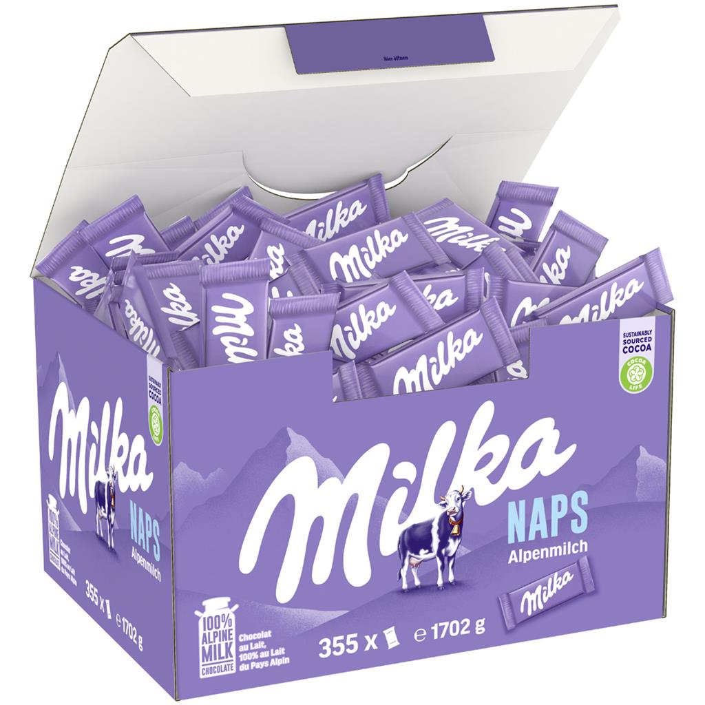 Naps Lait du Pays Alpin (355 pièces) - Milka - 1,7kg