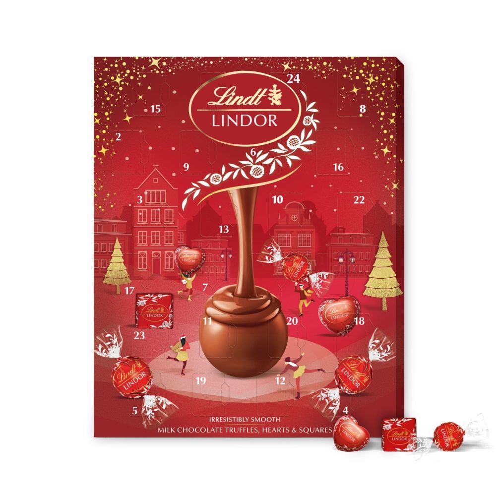Lindt Lindor Milk Chocolate Christmas Advent Calendar - Chocolat de Noël - 235g