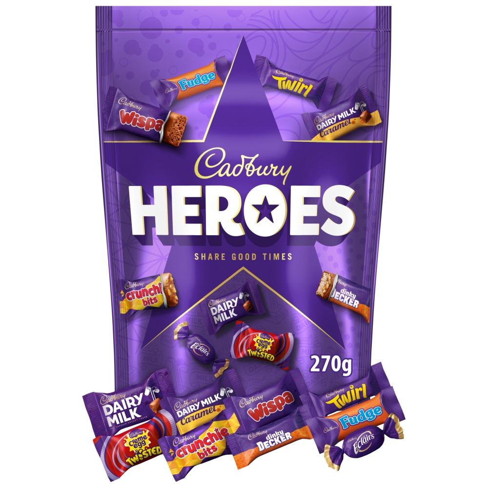 Cadbury Heroes Chocolate Pouch - Chocolat de Noël - 270g