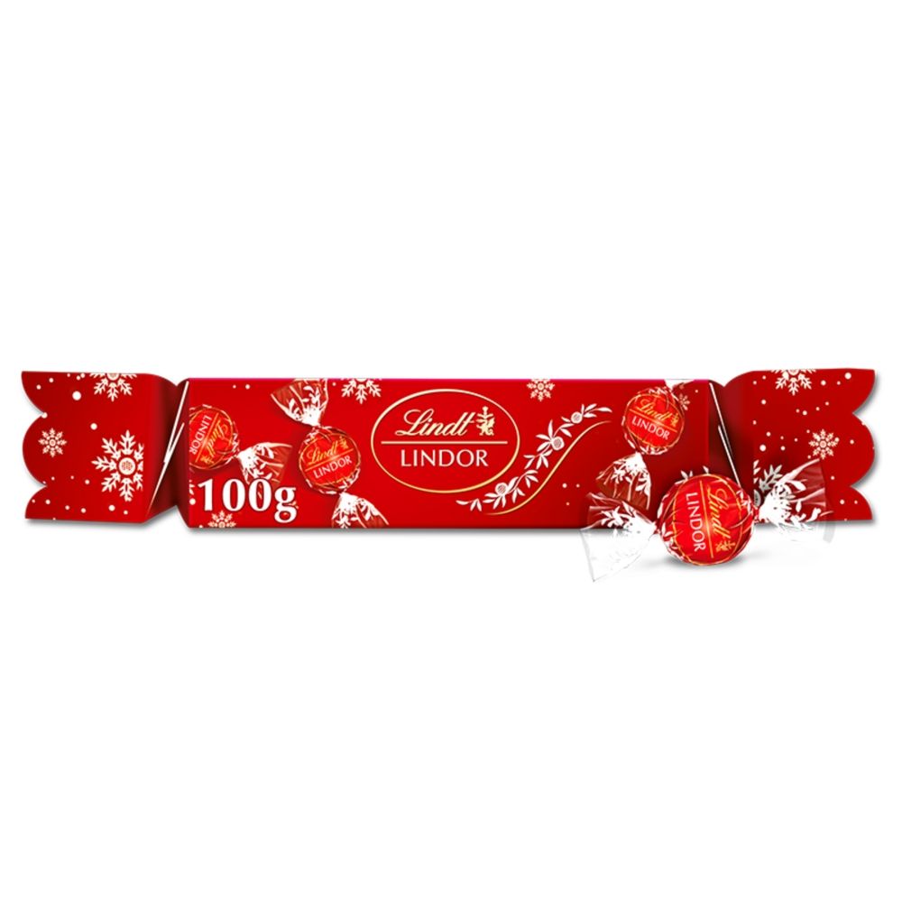 Lindt Lindor Milk Chocolate Christmas Cracker - Chocolat de Noël - 100g