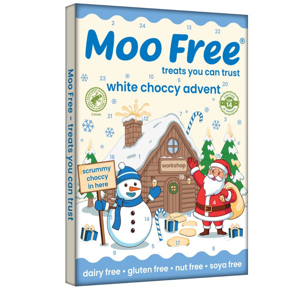 Moo Free White Choccy Advent Calendar - Chocolat de Noël - 70g