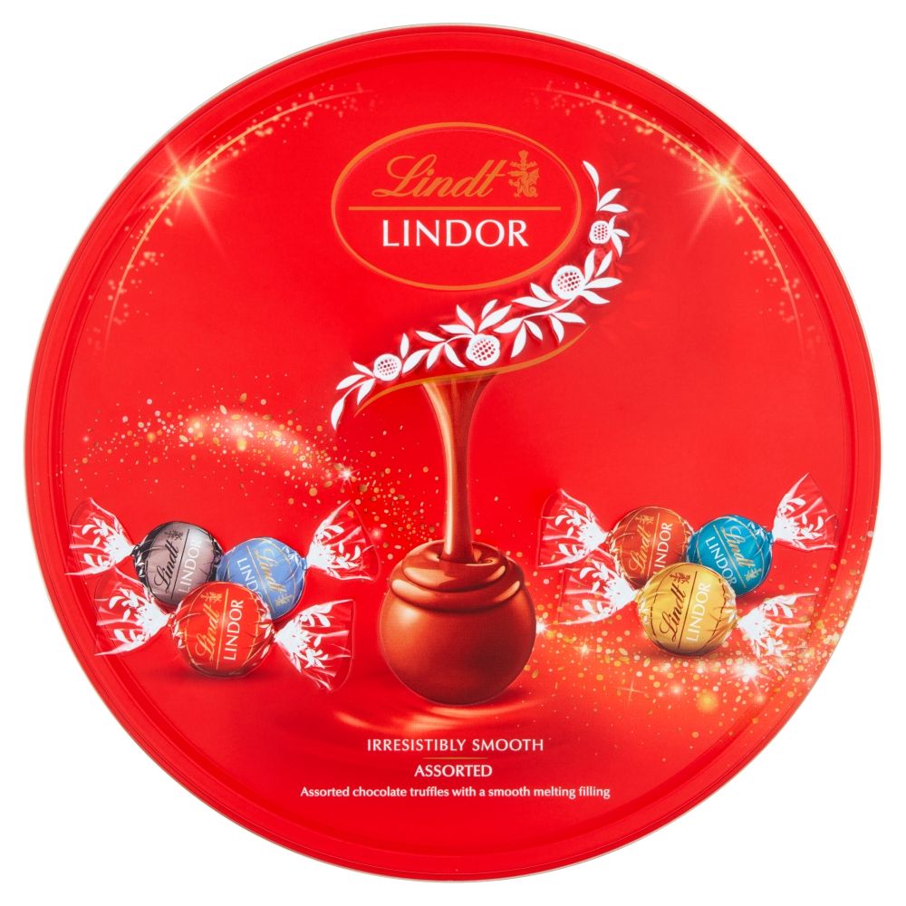 Lindt Lindor Irresistibly Smooth Assorted Truffles Tin - Chocolat de Noël - 450g