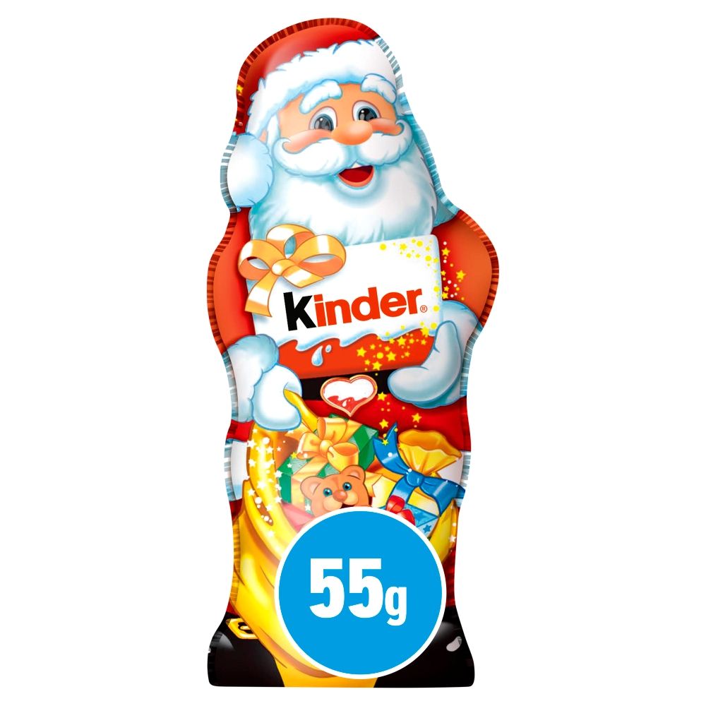 Kinder Chocolate Hollow Santa Figure - Chocolat de Noël - 24 x 55g (1,32kg)