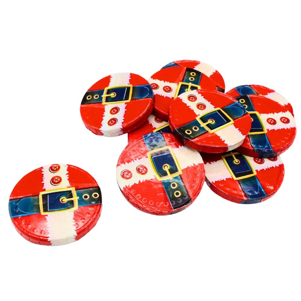 Milk Chocolate Santa's Belt Coins Bag - Chocolat de Noël - 1kg