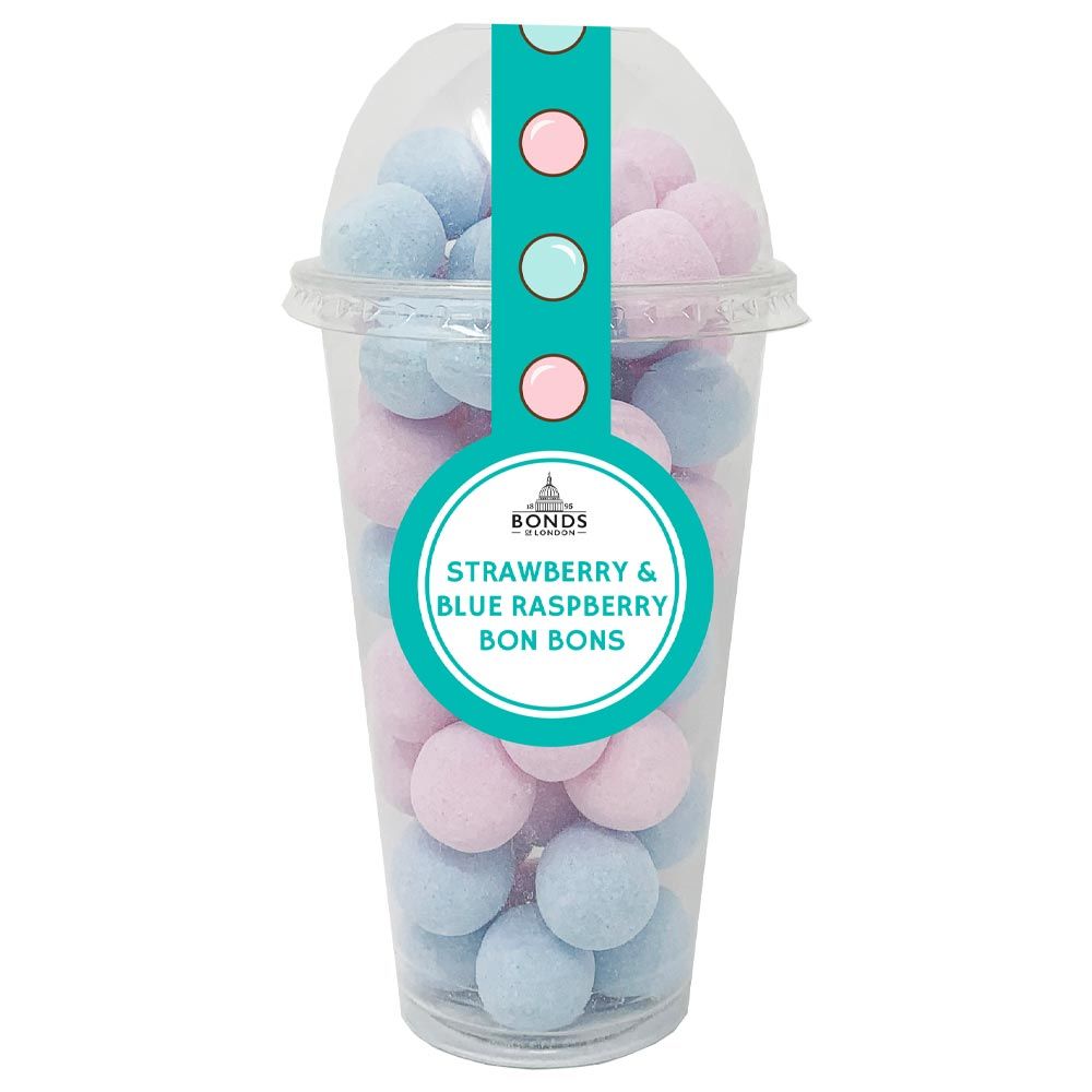 Bonds Strawberry & Blue Raspberry Bon Bons Candy Cup - Bonbons de Noël - 8 x 260g (2,08kg)