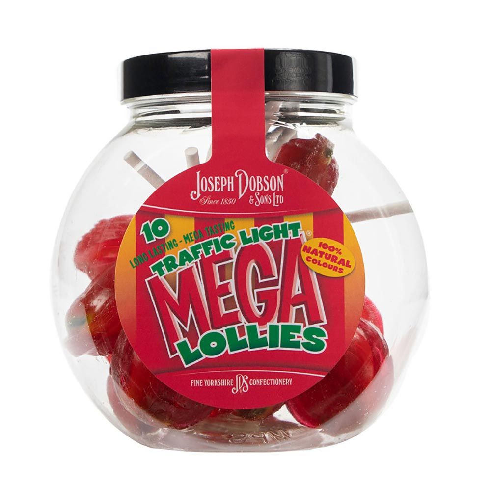 Dobsons Traffic Light Mega Lollies Gift Jar - Bonbons de Noël - 6 x 225g (1,35kg)