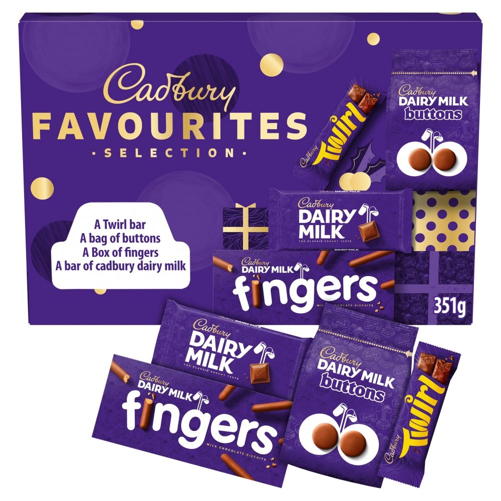 Cadbury Chocolate Favourites Christmas Selection Box - Chocolat de Noël - 351g
