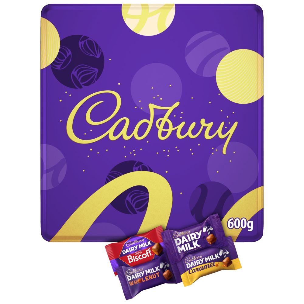 Cadbury Dairy Milk Chocolate Chunks Tin - Chocolat de Noël - 600g