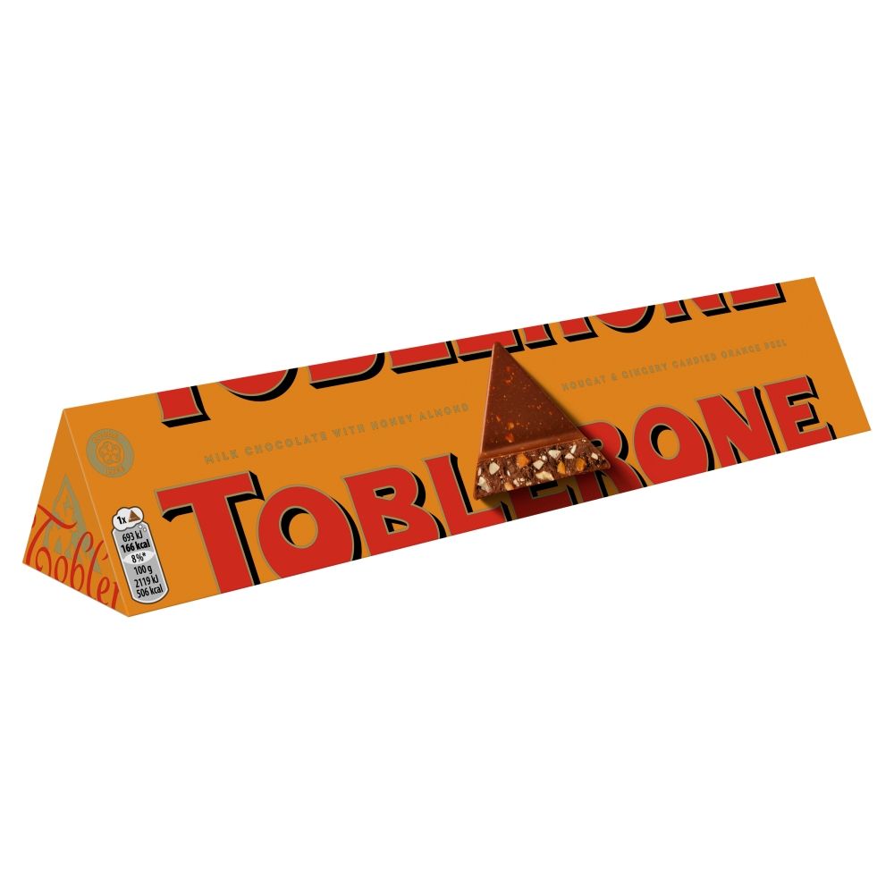 Toblerone Orange Twist Milk Chocolate Bar - Chocolat de Noël - 360g