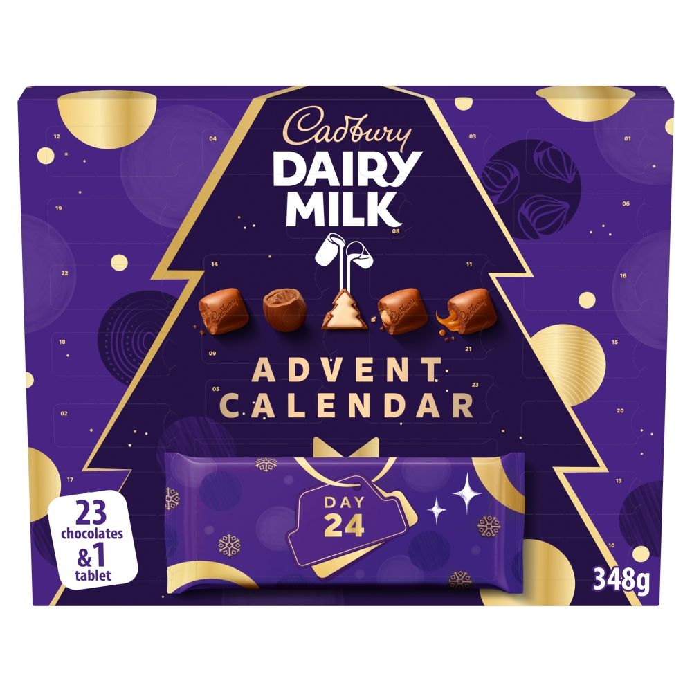 Cadbury Dairy Milk Chocolate Chunk Christmas Advent Calendar - Chocolat de Noël - 348g
