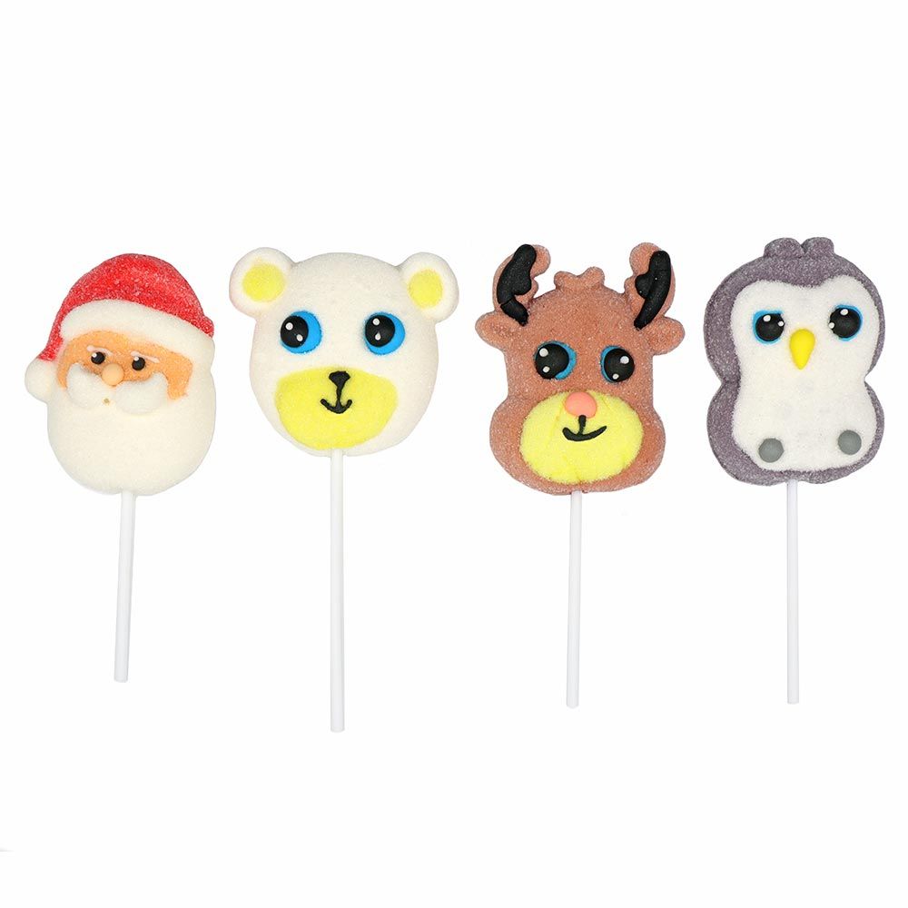Candy Realms Festive Mallow Pops - Bonbons de Noël - 24 x 45g (1,08kg)
