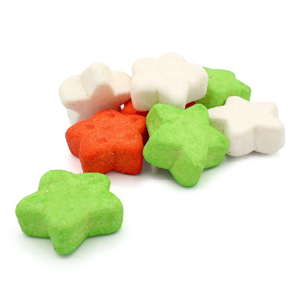 Bulgari Green Red and White Mallow Stars Bag - Bonbons de Noël - 900g