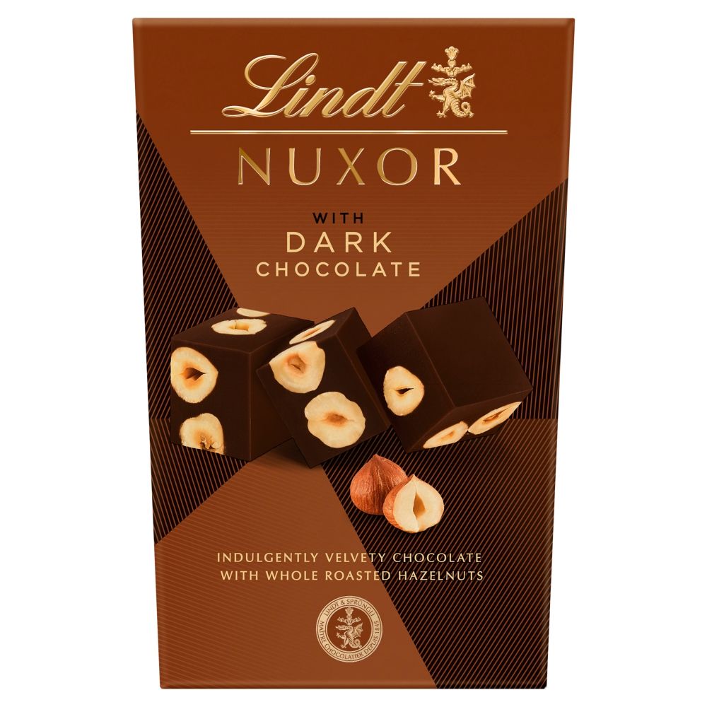 Lindt Nuxor Dark Chocolate and Roasted Hazelnuts Box - Chocolat de Noël - 150g