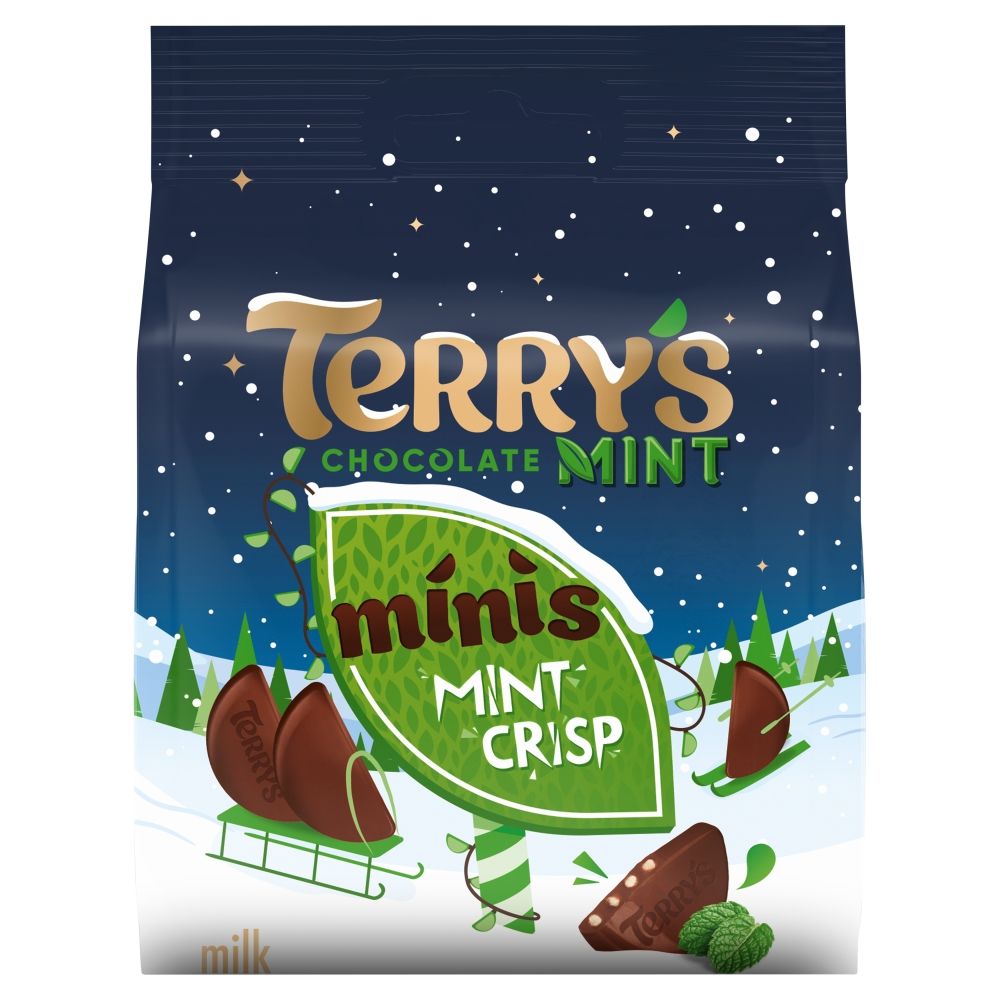 Terry's Chocolate Mint Crisp Minis Bag - Chocolat de Noël - 10 x 80g (800g)