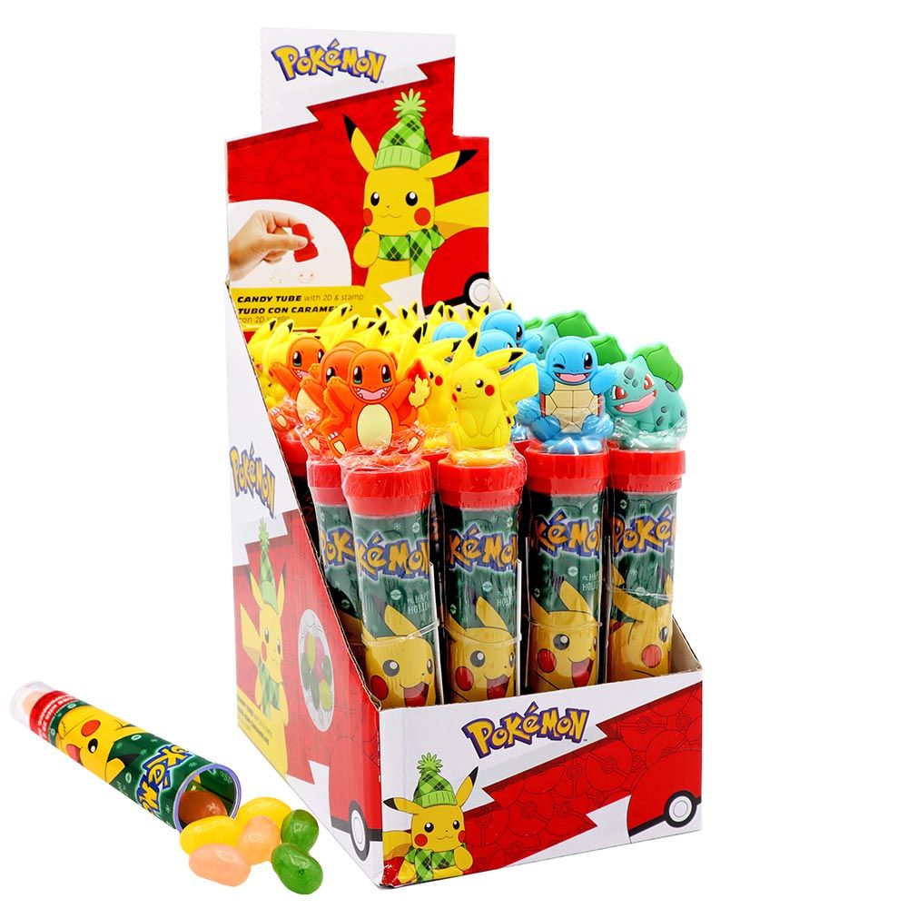 Pokemon Jelly Bean Stamper - Bonbons de Noël - 24 x 8g (192g)