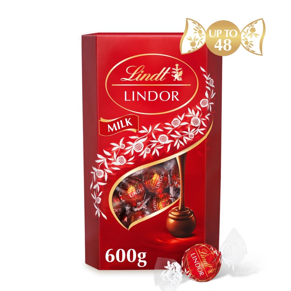Lindt Lindor Milk Chocolate Truffles Extra Large Box - Chocolat de Noël - 600g