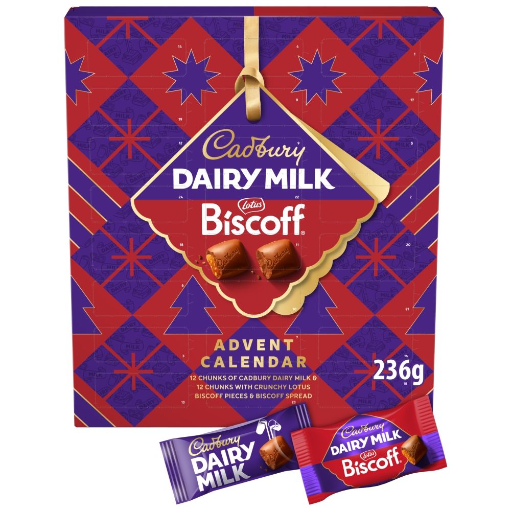 Cadbury Dairy Milk Biscoff Chocolate Advent Calendar - Chocolat de Noël - 236g