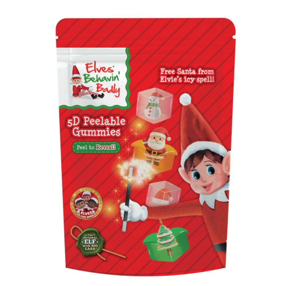 Elves Behavin' Badly 5D Peelable Gummies Pouch - Bonbons de Noël - 12 x 60g (720g)