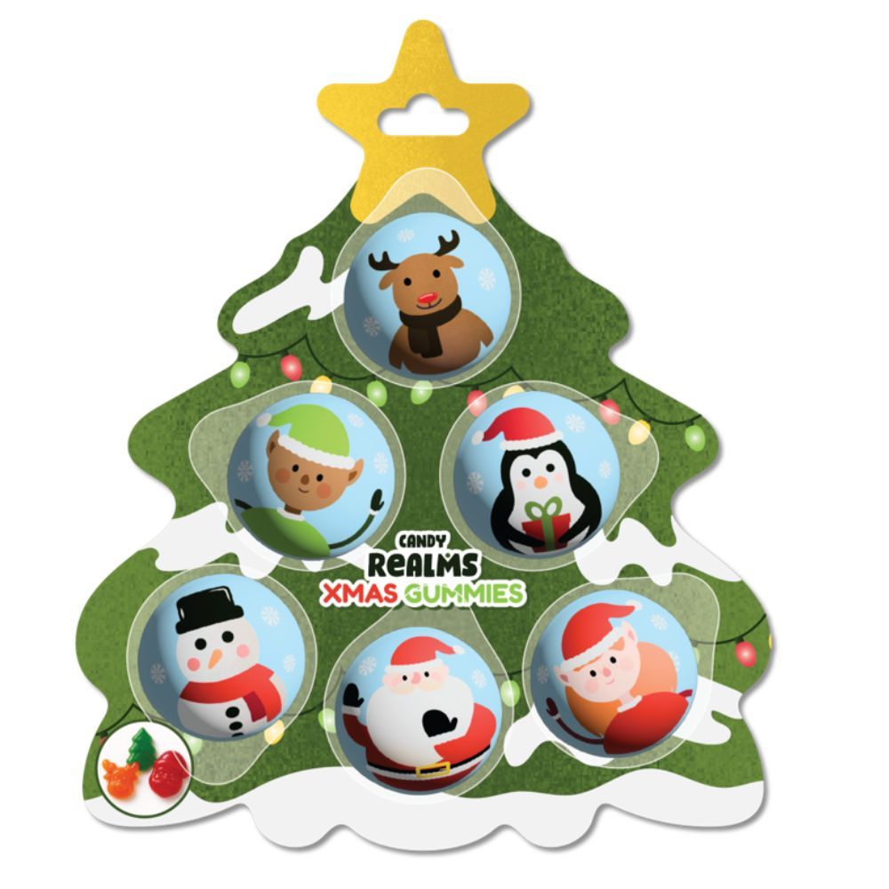 Candy Realms Christmas Gummies - Bonbons de Noël - 12 x 30g (360g)