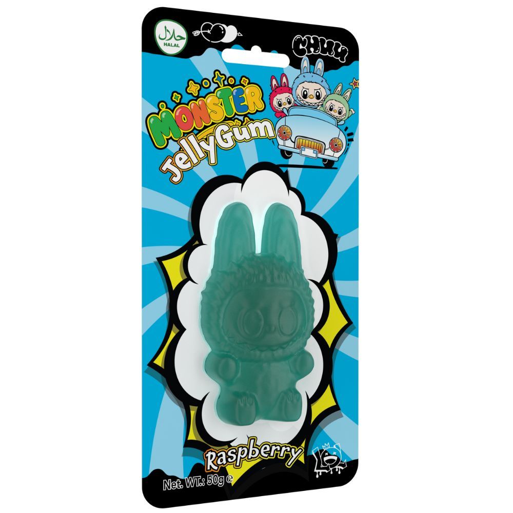 Monster JellyGum Raspberry Flavour Gummy - Bonbons de Noël - 12 x 50g (600g)