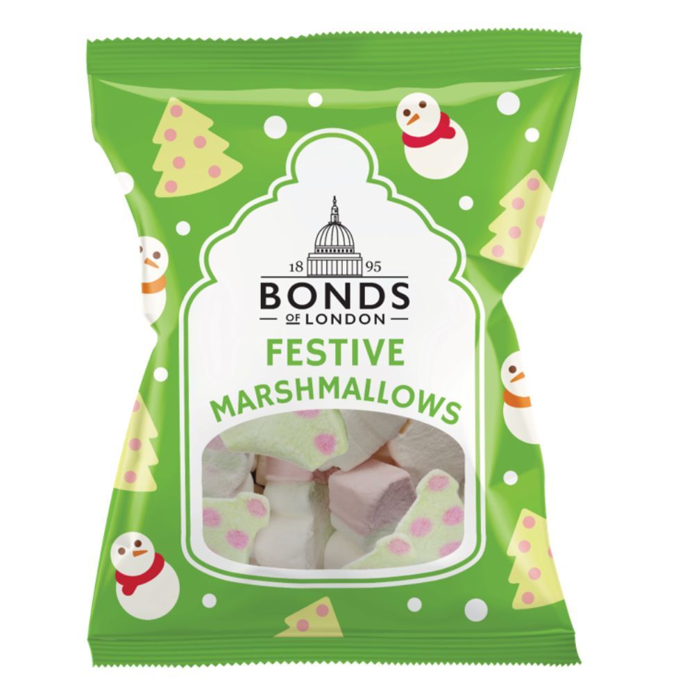Bonds Festive Marshmallows Bag - Bonbons de Noël - 12 x 80g (960g)