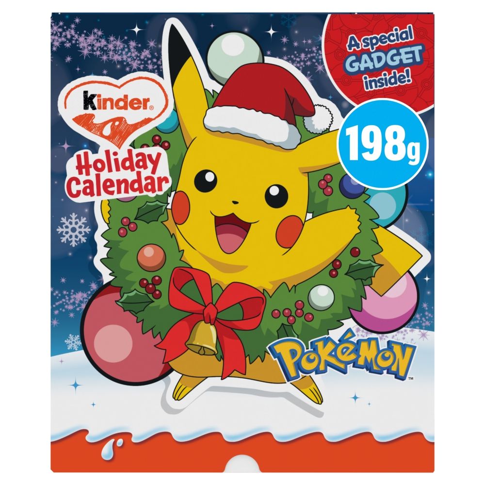 Kinder Pokémon Holiday Calendar - Chocolat de Noël - 198g