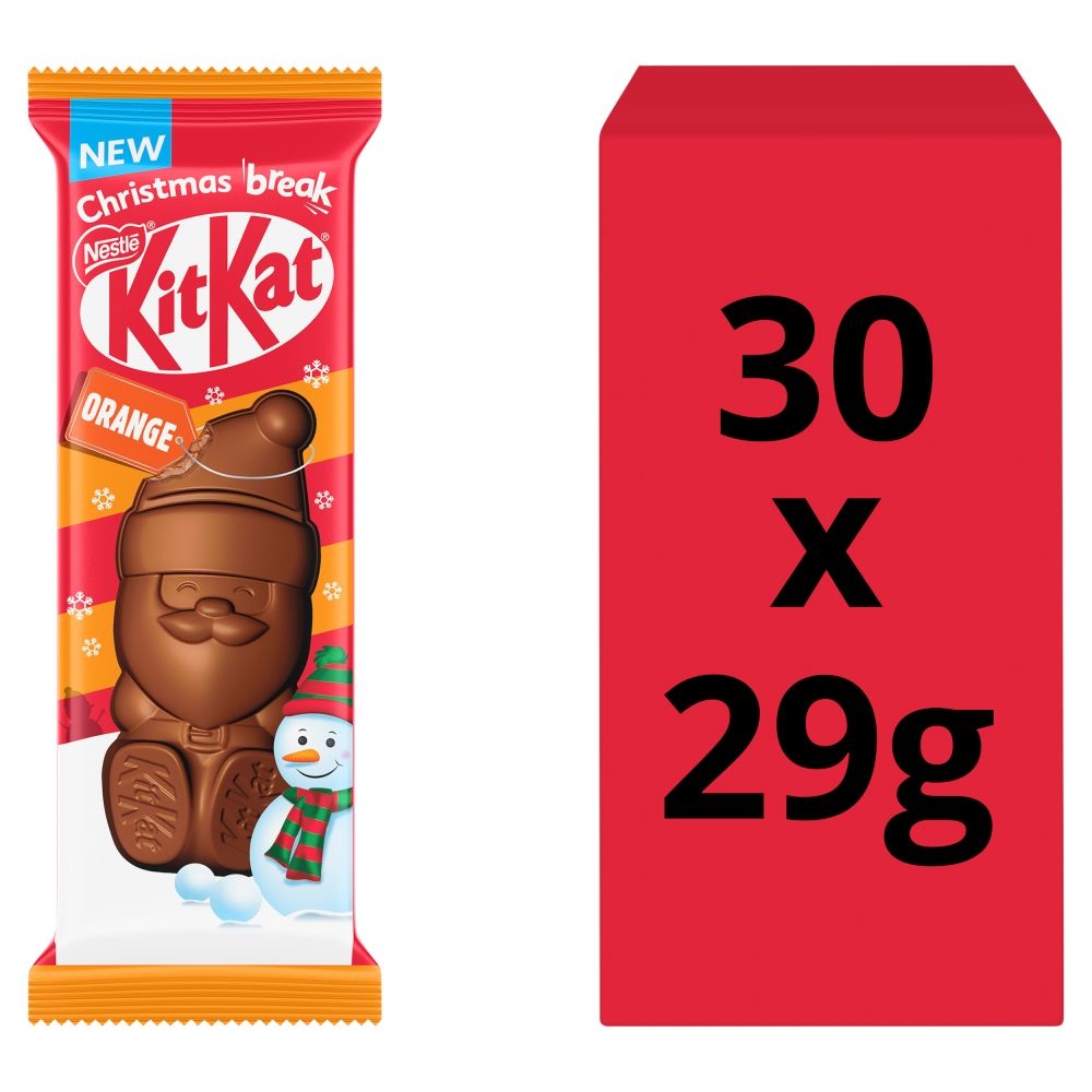 KitKat Santa Orange Chocolate Filled Figure - Chocolat de Noël - 30 x 29g (870g)