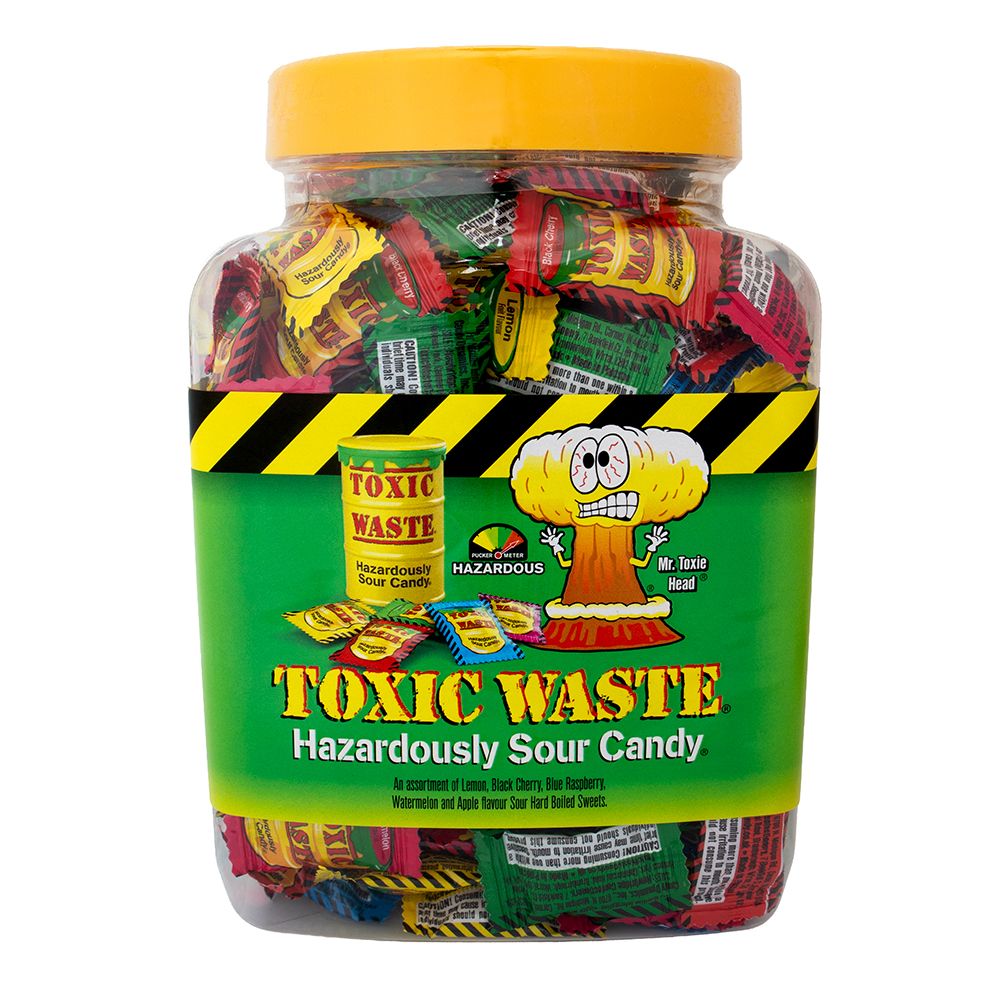 Toxic Waste Yellow Sour Candy Jar - Bonbons de Noël - 1kg