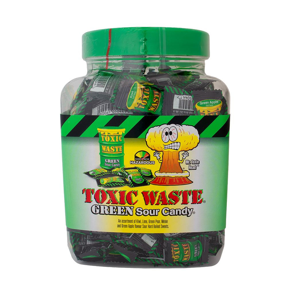 Toxic Waste Green Sour Candy Jar - Bonbons de Noël - 1kg