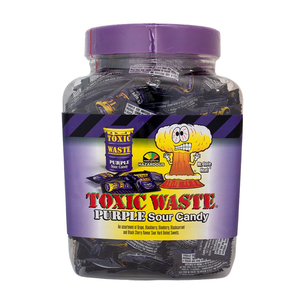 Toxic Waste Purple Sour Candy Jar - Bonbons de Noël - 1kg