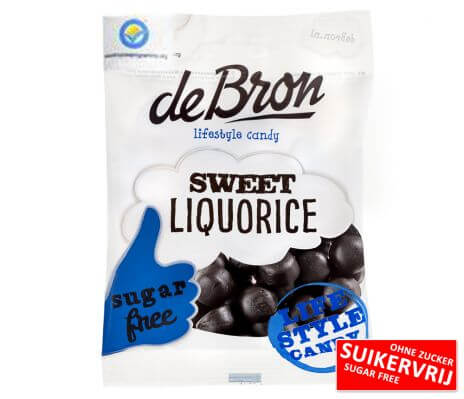 Réglisse Douce sans sucre sachets - De Bron - 12x100g