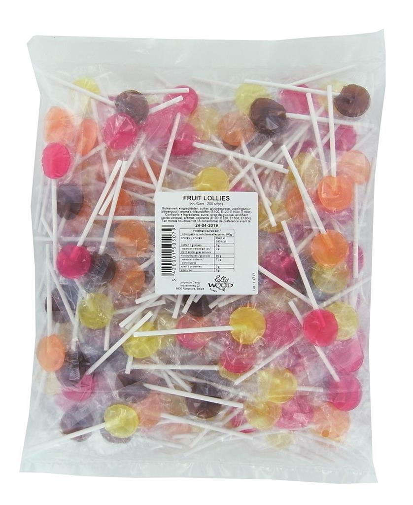 Sucettes Fruits (200 pièces) - Lollywood - 800g