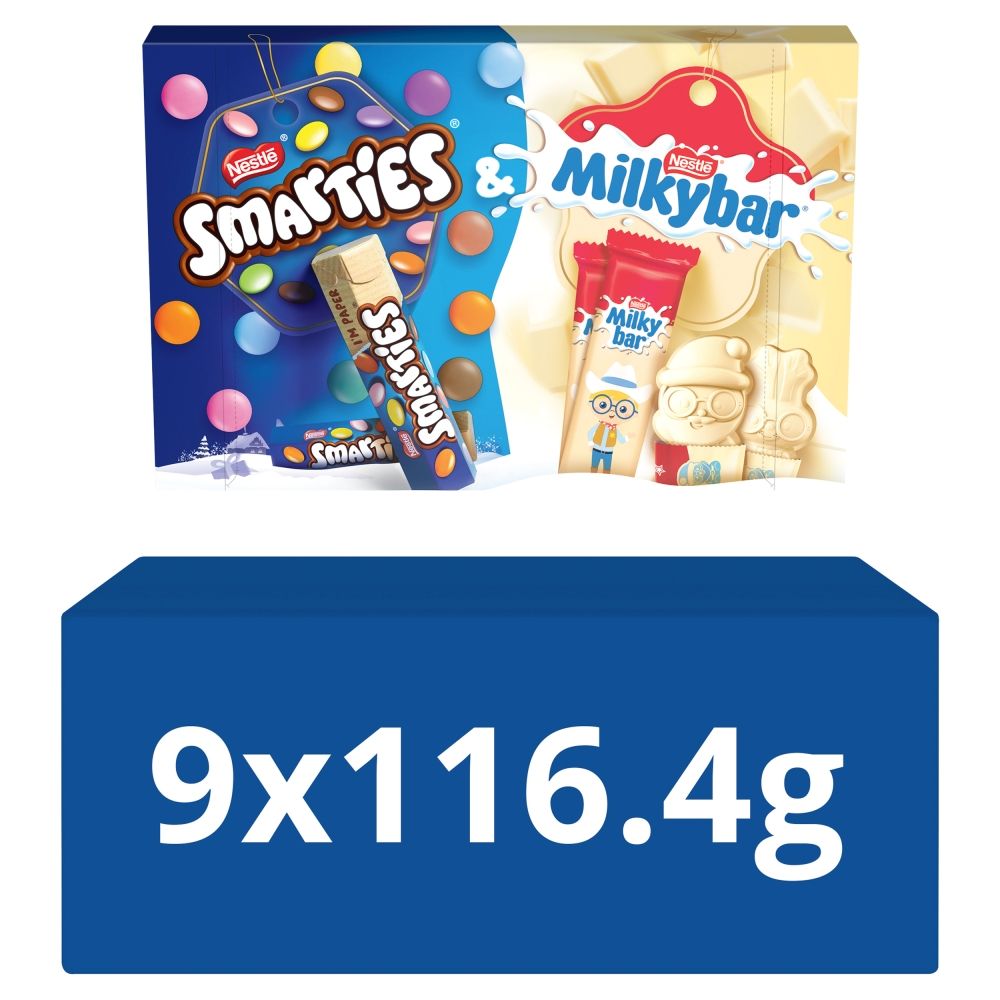 Nestle Smarties & Milkybar Chocolate Selection Box - Chocolat de Noël - 9 x 116g (1,05kg)