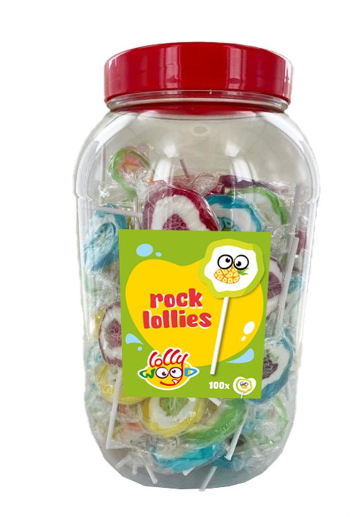Sucettes Rock en tubo (100 pièces) - Lollywood - 1,15kg