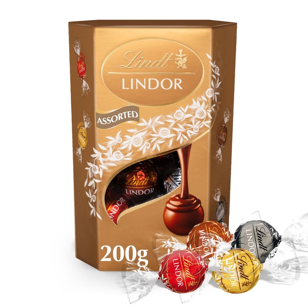 Lindt Lindor Assorted Chocolate Truffles Box - Chocolat de Noël - 200g