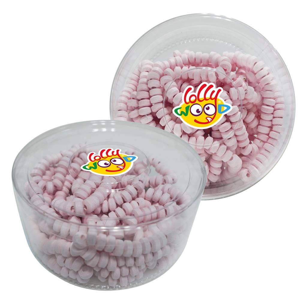 Colliers Bonbons Roses en tubo (17 pièces) - Lollywood - 289g